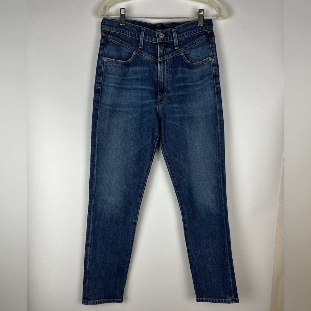Citizens Of Humanity High Rise Straight Leg Jeans With Waist Detail